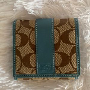 Small monogram Coach wallet